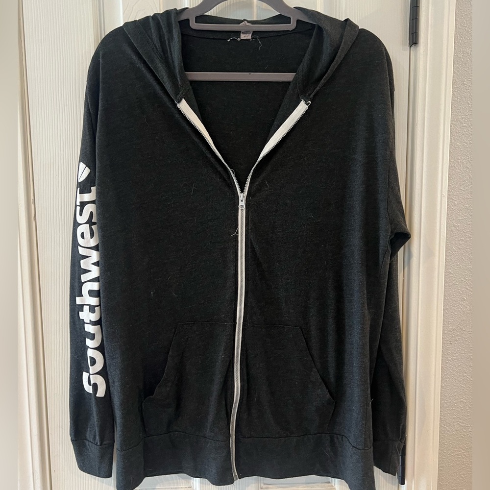 ✈️💺Southwest Airlines💙❤️ Lightweight Full Zip Hoodie